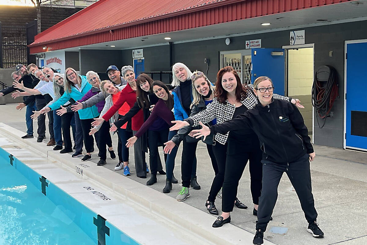 Abbotsford 2023 55-Plus BC Games volunteers recently visited Centennial Pool, which will be hosting swimming competitions. (Submitted photo)