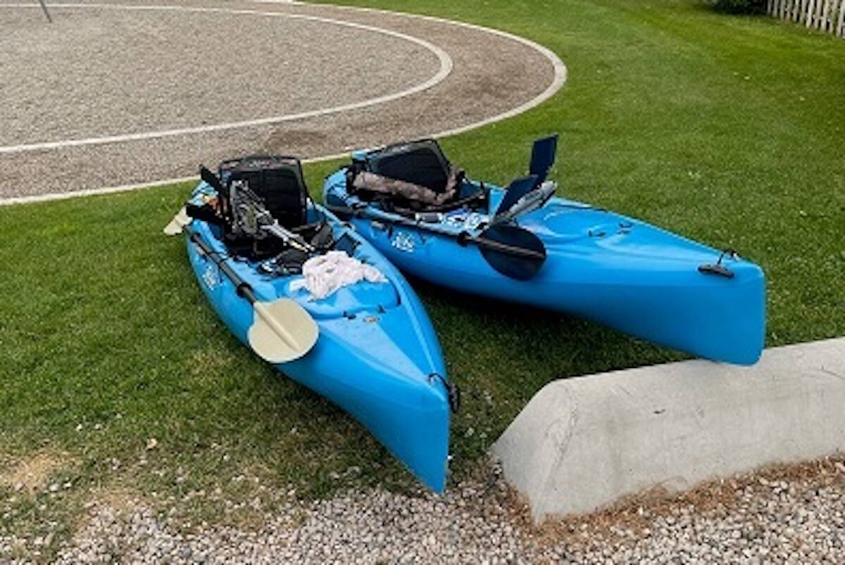 A pair of men were found intoxicated in their kayaks on Kalamalka Lake on Aug. 5. (RCMP/Submitted)