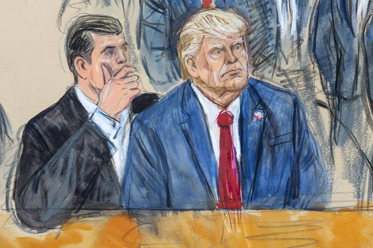 <div>Donald Trump likes being on television. But the most dramatic moment of his political career — standing trial in the U.S. capital on charges of trying to subvert democracy — is set to transpire beyond the gaze of cameras. This artist sketch depicts former President Donald Trump, right, conferring with defense lawyer Todd Blanche, left, during his appearance at the Federal Courthouse in Washington, Thursday, Aug. 3, 2023. THE CANADIAN PRESS/AP-Dana Verkouteren</div>