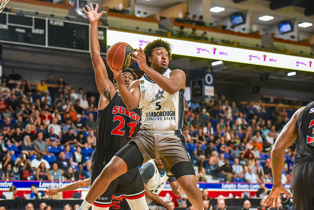 Scarborough Shooting Stars won their first ever CEBL championship in an 82-70 win against the Calgary Surge at the Langley Events Centre on Sunday, Aug. 13. ( Ryan Molag Langley Events Centre/Special to Langley Advance Times)