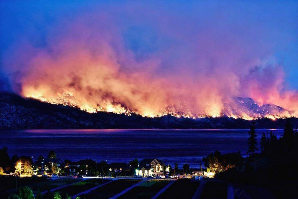 The Okanagan Mountain Park fire in 2003 burned 25,600 hectares, forced evacuations in Kelowna and Naramata impacting more than 33,000 people, and destroyed 239 homes. (File photo)