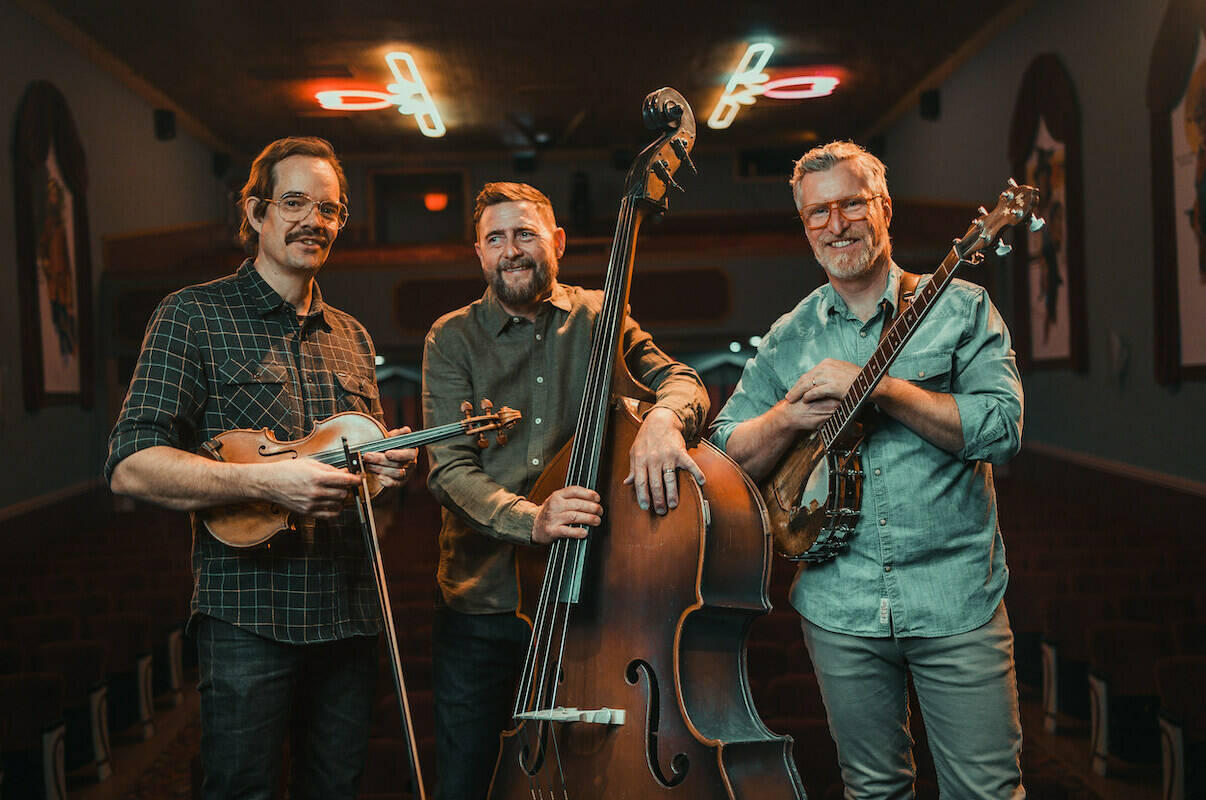 From left to right: John Showman on fiddle, Max Malone on bass, and Chris Coole on banjo (Contributed Joel Varjassy).