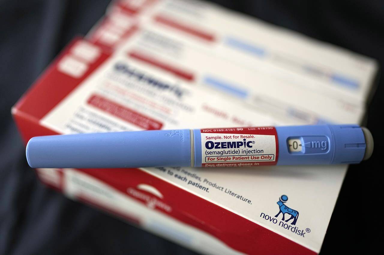 A shortage of diabetes drug Ozempic that is used off-label for weight loss is expected in Canada, manufacturer Novo Nordisk says. The injectable drug Ozempic is shown in Houston, Saturday, July 1, 2023. THE CANADIAN PRESS/AP-David J. Phillip