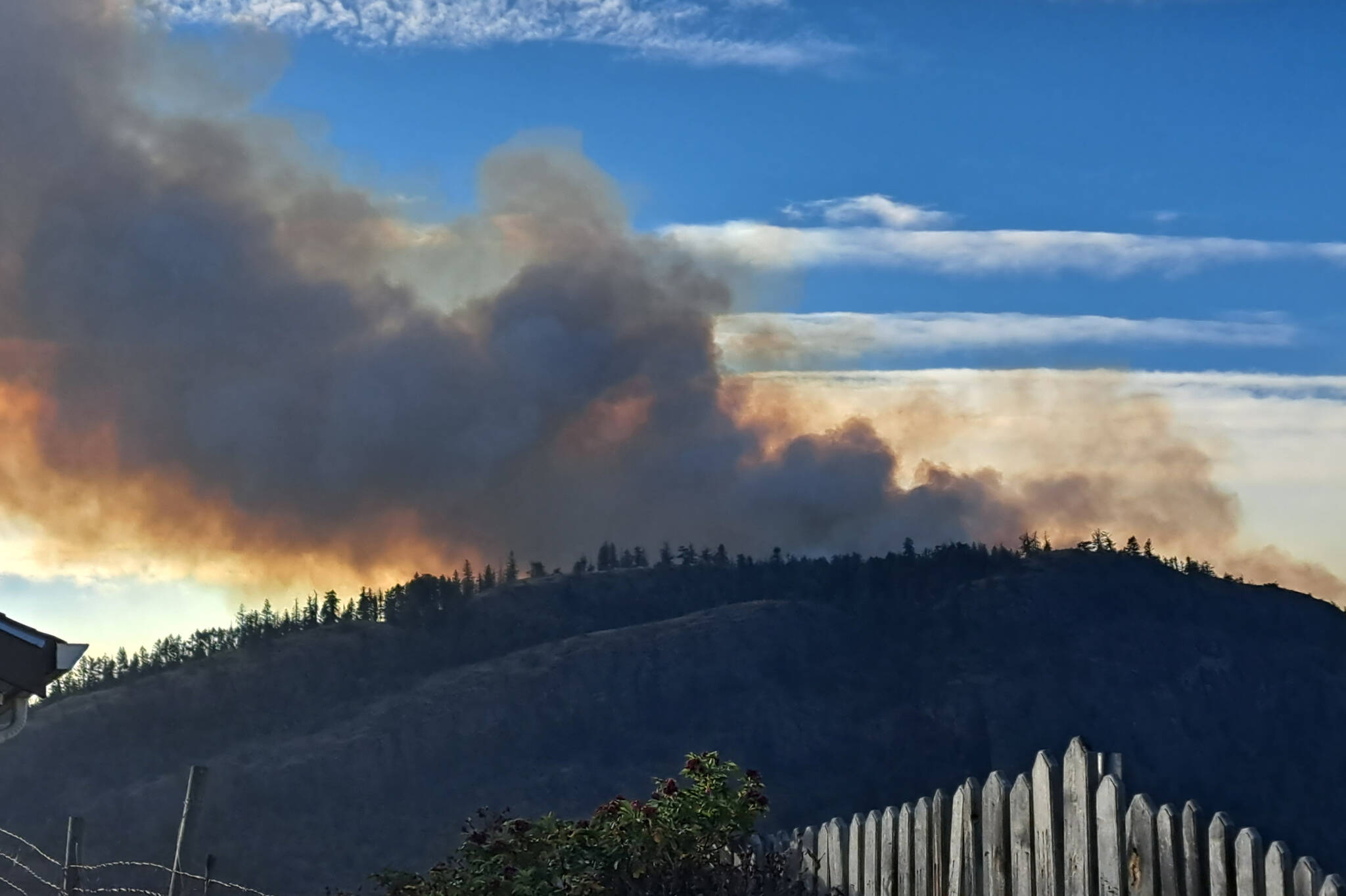 The fire near Twin Lakes has already led to evacuation orders for residents. (Penticton Western News)