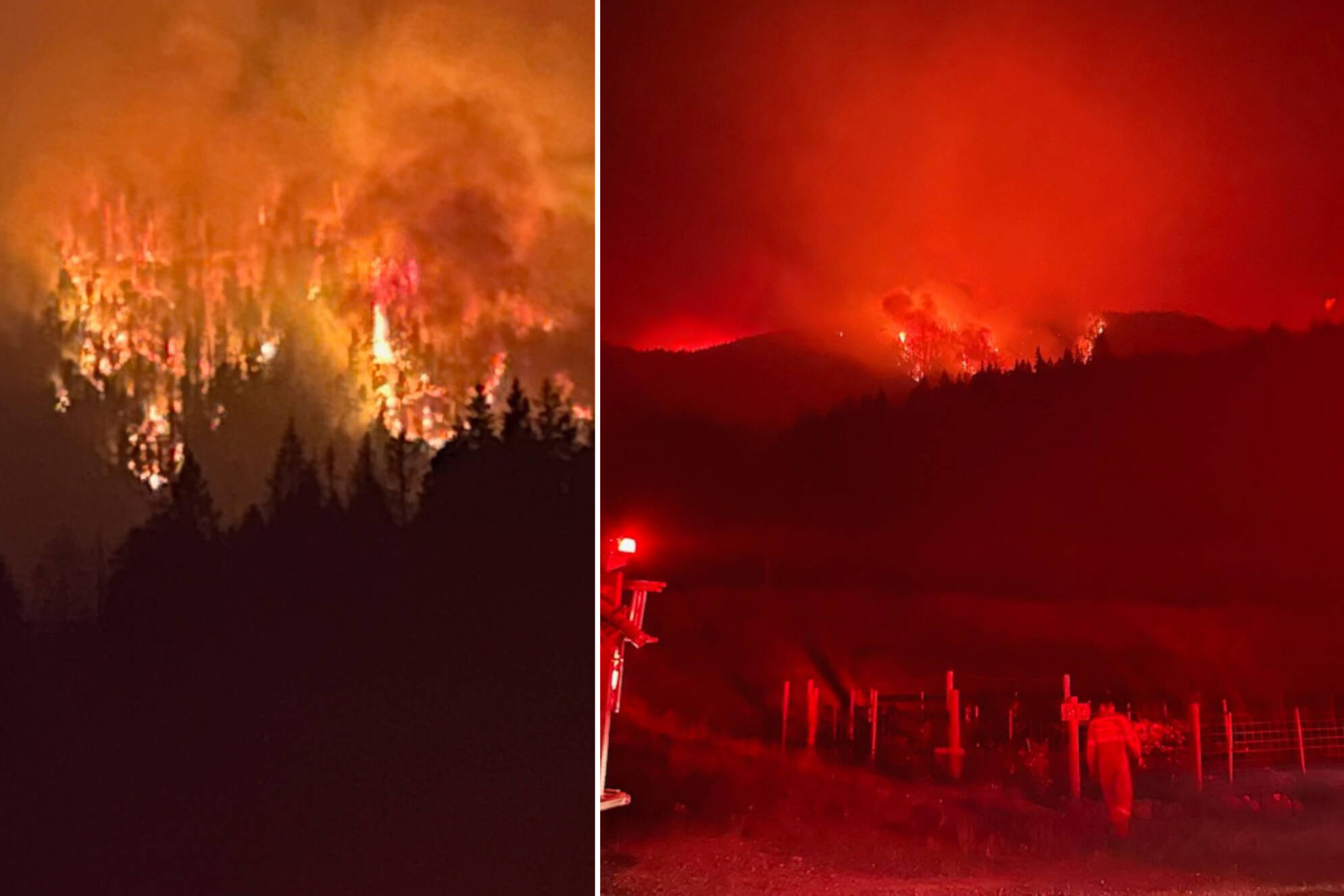 Derek Sutherland, director of the Shuswap Emergency Program’s (SEP) Emergency Operations Centre remarked Friday night, Aug. 18, that “it’s been absolutely the most devastating day of wildfire in the Shuswap’s history.” (CSRD images)