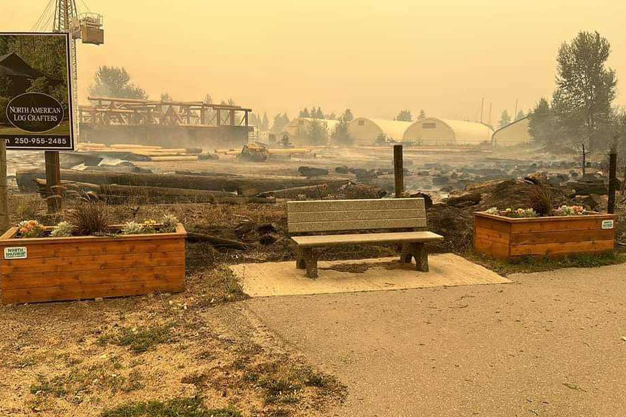 A structure in the Scotch Creek area of the Shuswap destroyed by the Lower East Adams Lake wildfire. (Submitted photo)