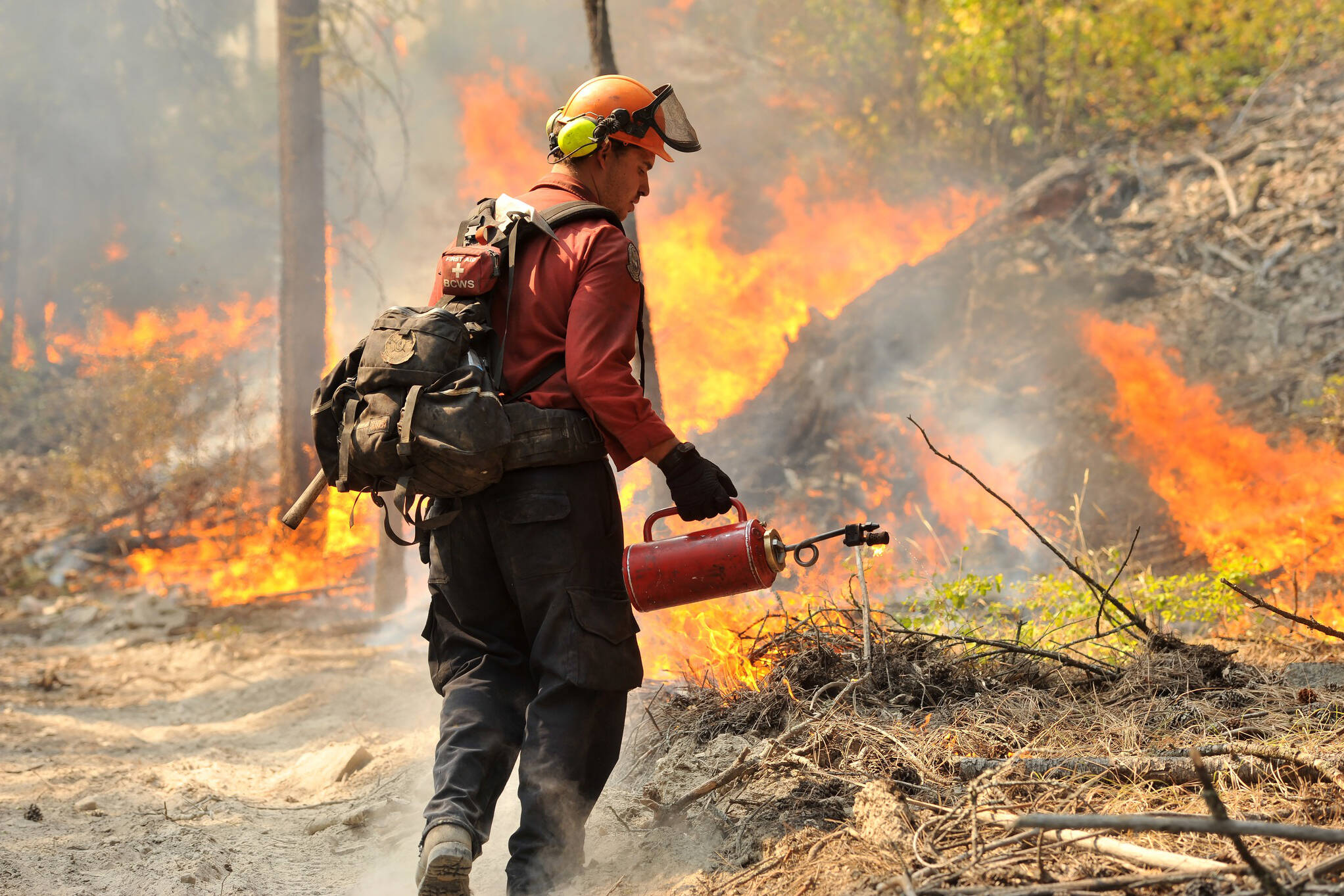 The BC Wildfire Service continues to respond to the McDougall Creek wildfire in the Central Okanagan Friday, Aug. 25, 2023. (BC Wildfire photo)