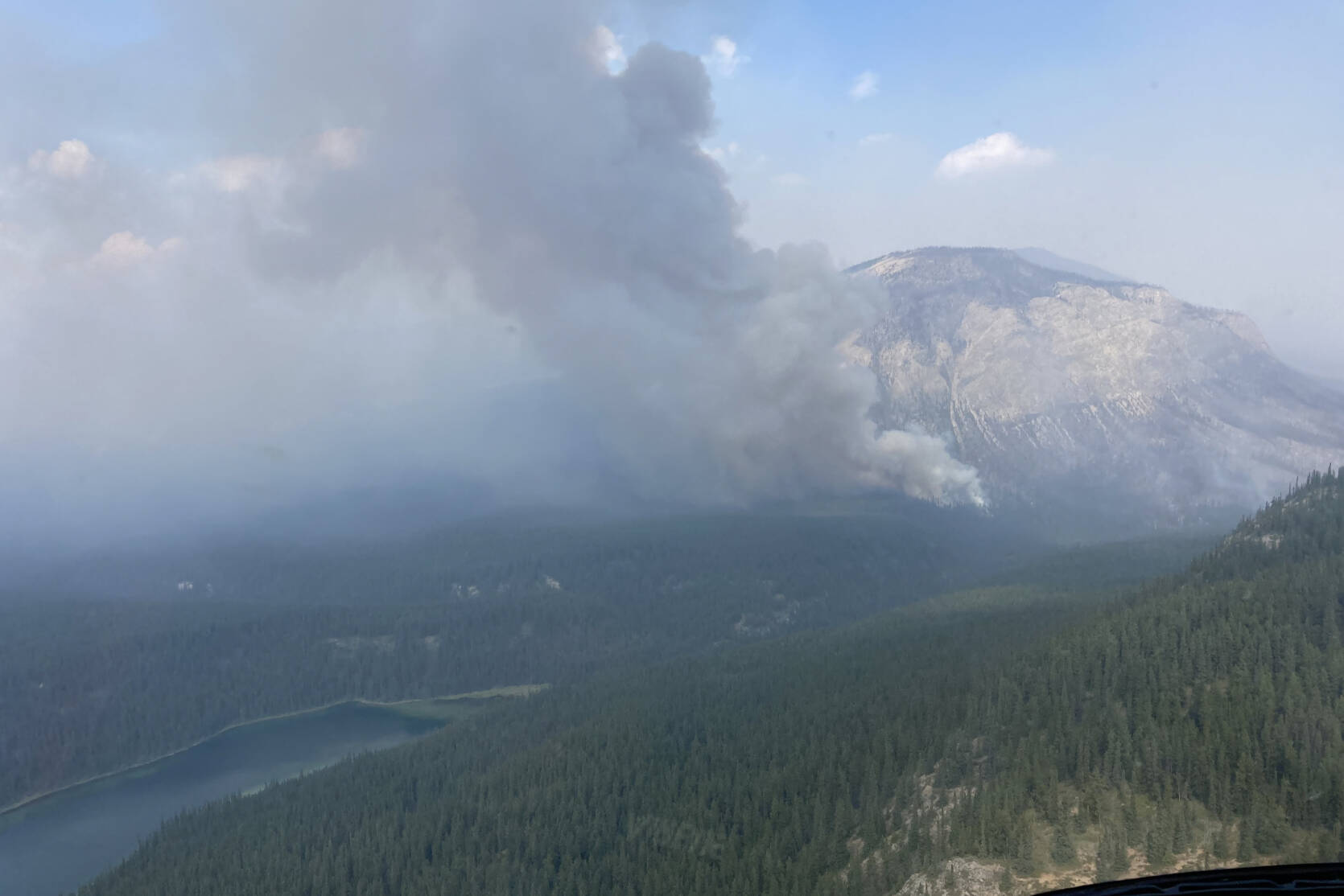 BC Wildfire Service said the Little Blue River wildfire is located west of Highway 37, approximately 40 kilometres north of Good Hope Lake and 40 kilometres south of the Yukon border. It is 36,501.8 hectares as of Aug. 25, and it was first discovered on July 26. (BC Wildfire Service)