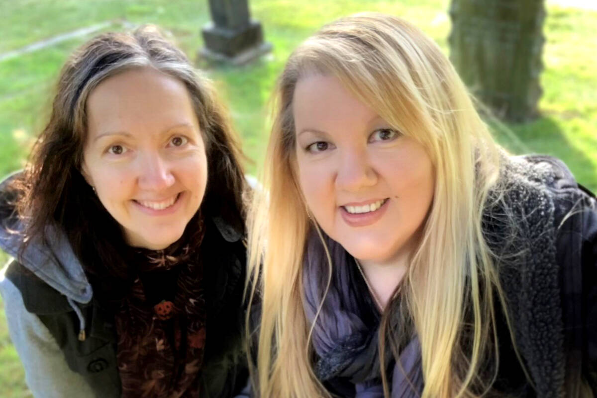 Victoria Vancek (left) and Gina Armstrong will be offering the first-ever haunted walking tours around Pitt Lake this fall. (Victoria Vancek/Special to The News)