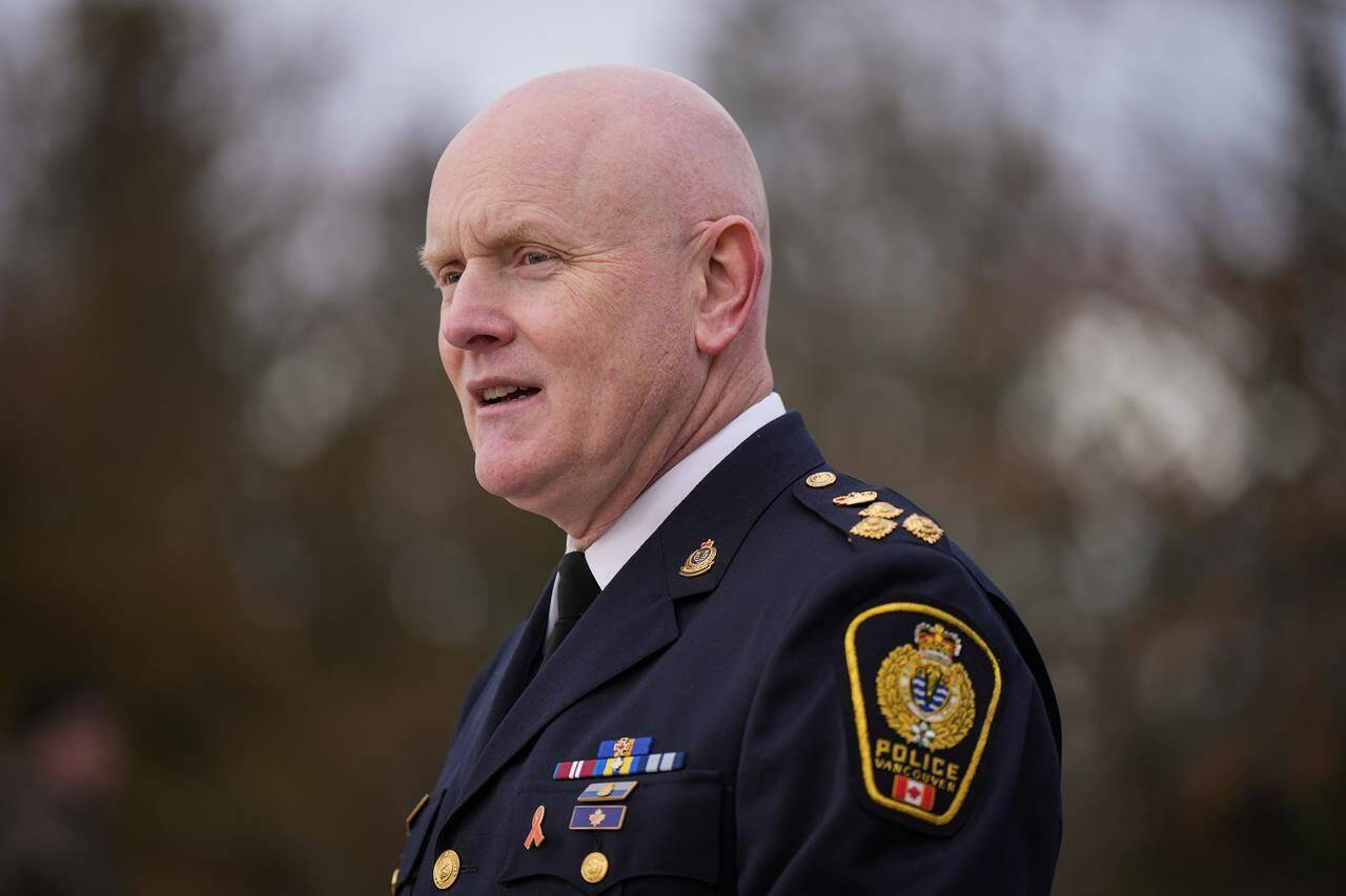 Vancouver's police chief says the suspect in a triple stabbing at a Chinatown festival over the weekend was on day release from a forensic psychiatric hospital. Palmer speaks in Vancouver, on Sunday, Nov. 20, 2022. THE CANADIAN PRESS/Darryl Dyck