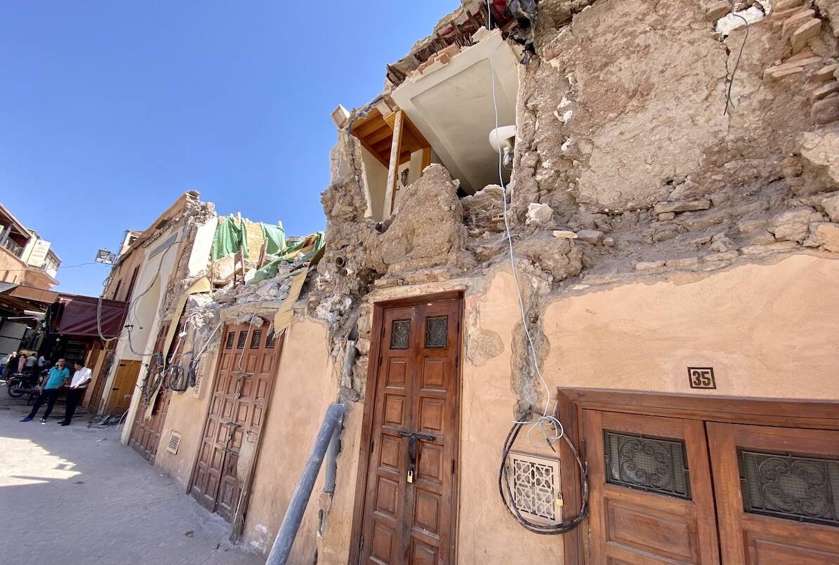 Earthquake damage in Marrakesh, Morocco. Photo: Doug Jones