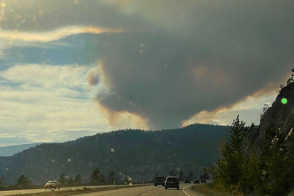 Glen Lake wildfire burning near Peachland on Sept. 17. (Submitted)