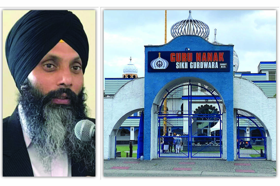 Hardeep Singh Nijjar, president of Guru Nanak Sikh Gurdwara, was shot and killed in his truck in the temple parking lot. File photos: Sikh Community of B.C./Twitter and Tom Zillich
