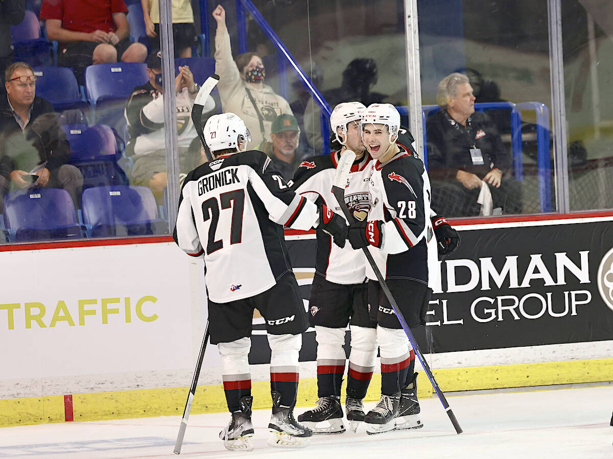 Vancouver Giants downed Victoria Royals 4-1 at Langley Events Centre Friday, Sept. 22, to open their regular season. (Rob Wilton/Special to Langley Advance Times)