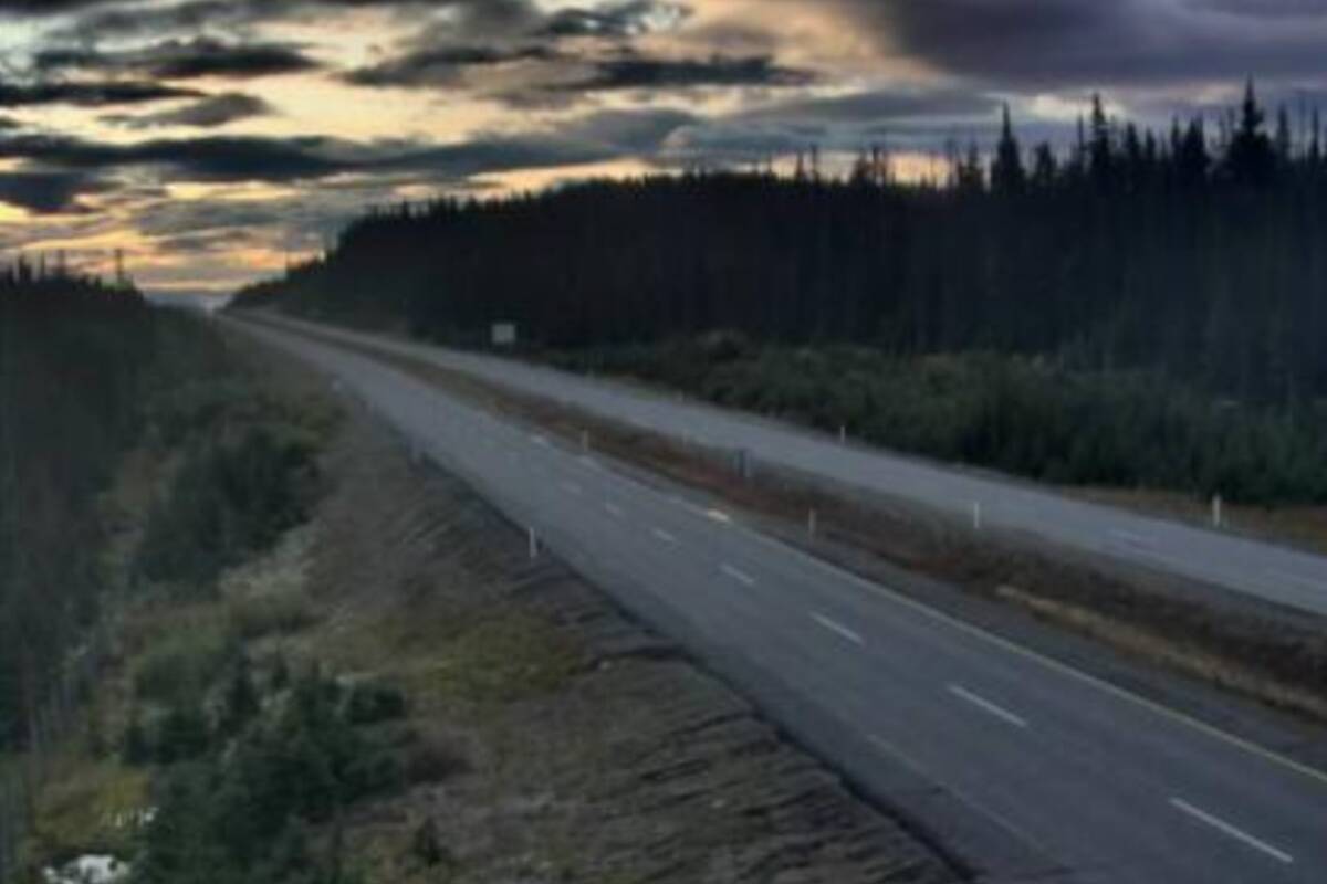 The Pennask Summit of the Okanagan Connector is expecting two centimetres of snow on Thursday night, Sept. 28. (DriveBC)