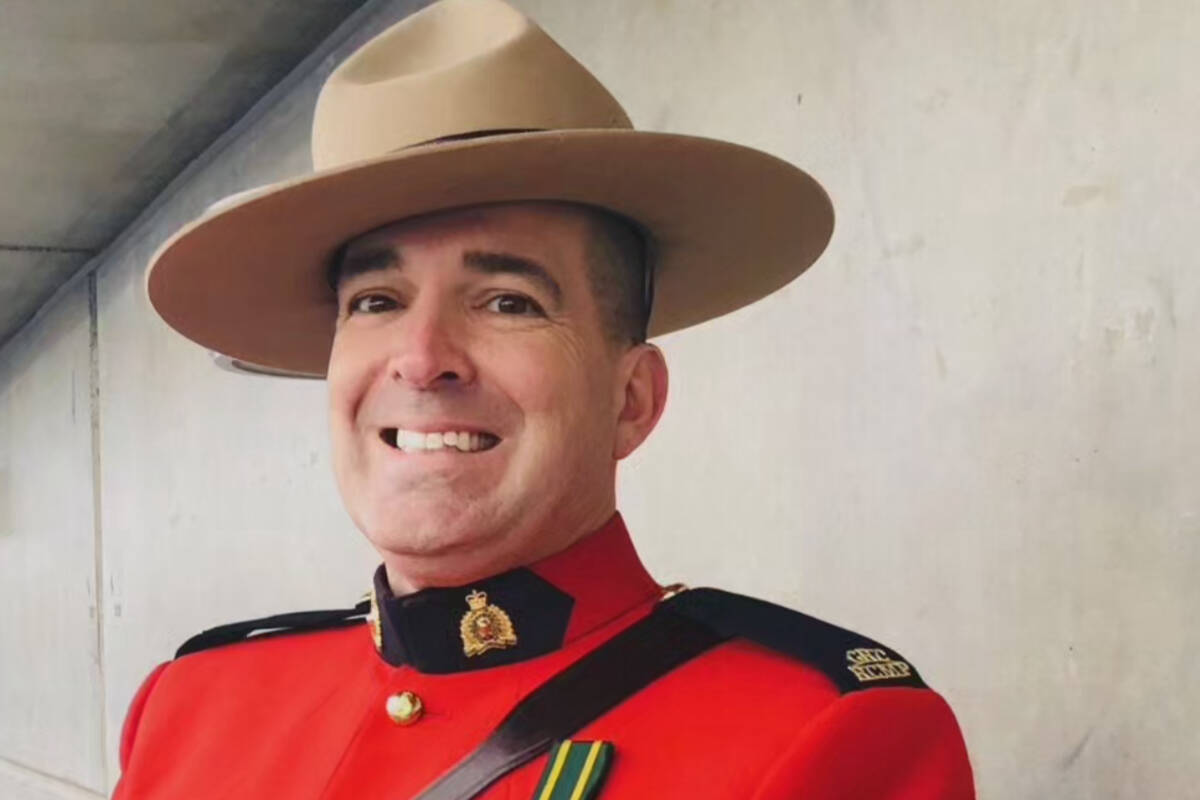 A regimental funeral service will be held for Const. Rick O’Brien on Wednesday, Oct. 4, at the Langley Events Centre. (Special to The News)