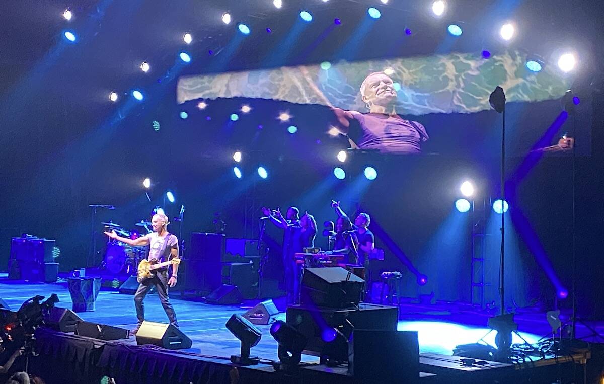 A view of Sting from section 105 at Rogers Arena on Friday, Sept. 29. (Photo: Tom Zillich)