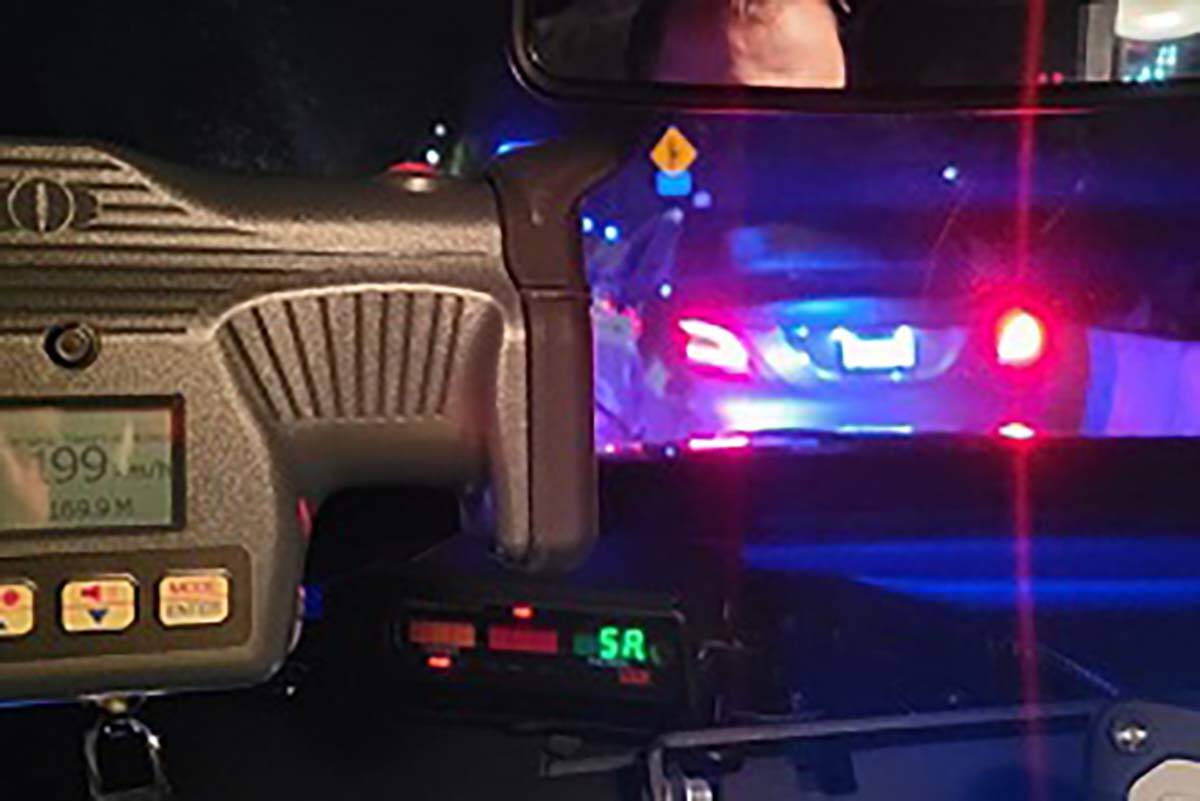 North Vancouver RCMP caught a learner driver going 199km/h on the Upper Levels Highway on Friday, Sept. 29. (Photo courtesy of North Vancouver RCMP)