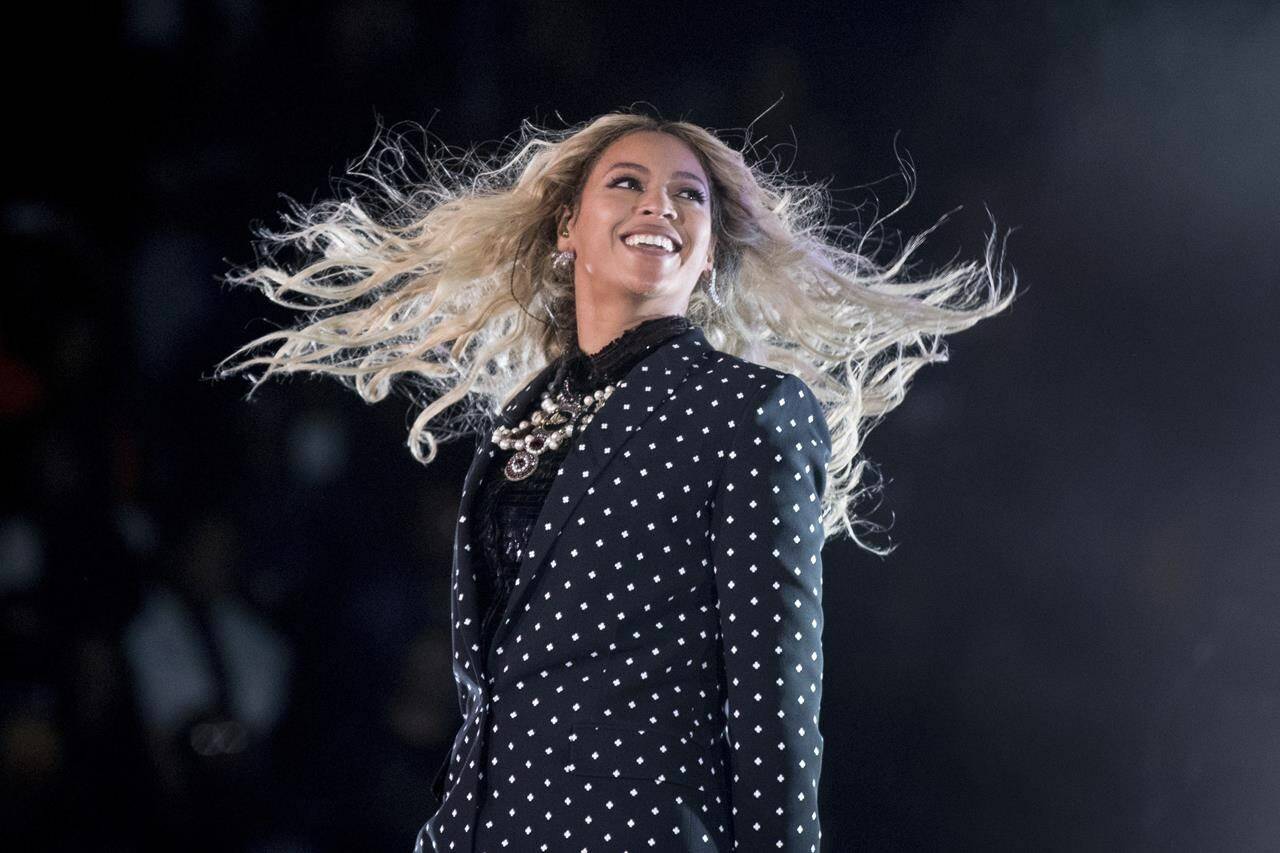 FILE - Beyonce performs at a Get Out the Vote concert for Democratic presidential candidate Hillary Clinton at the Wolstein Center in Cleveland, Ohio, Nov. 4, 2016. Beyoncé shined the brightest in a city full of Hollywood stars during the second night of her epic Renaissance Tour show on Saturday night, Sept 2, 2023. (AP Photo/Andrew Harnik, File)