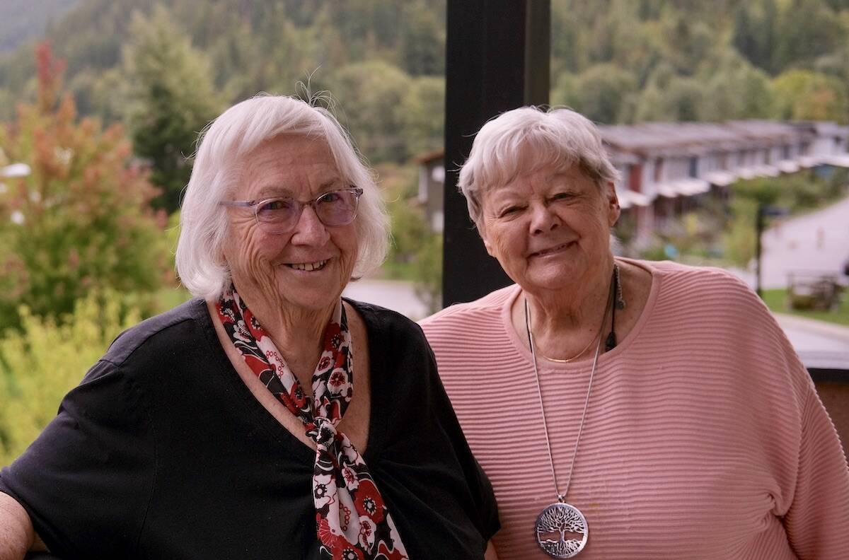 Dixie Champ (left) with Dede Shave, both residents at Lake View Village in Nelson. A residential tenancy arbitrator has ruled that Golden Life Management’s rent increase on Champ’s apartment was illegal. The decision has implications for other residents, including Shave. Photo: Bill Metcalfe