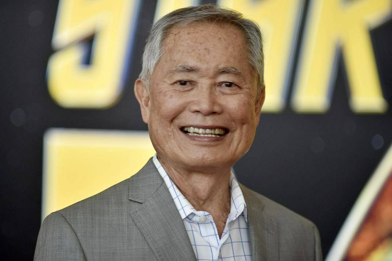 FILE - George Takei arrives at the Star Trek Day celebration in Los Angeles on Sept. 8, 2021. Takei has a picture book scheduled for next spring that draws upon his early childhood years spent in internment camps for Japanese-Americans. Takei’s “My Lost Freedom,” illustrated by Michelle Lee, will be published April 30. (Photo by Richard Shotwell/Invision/AP, File)