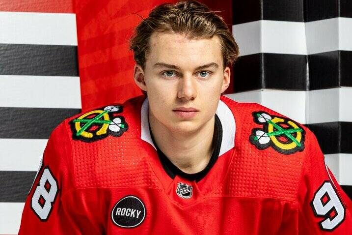 North Vancouver’s Connor Bedard is the odds on favorite to win the Calder Cup as the NHL’s Rookie-of-the-Year with Chicago but don’t go to sleep on another rookie from B.C. Photo courtesy of Chicago Blackhawks