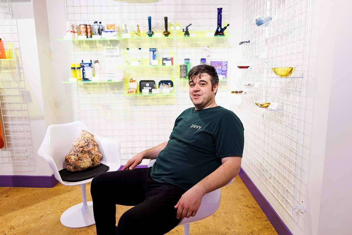 Sean Kady, co-owner of Cosmic Charlies is photographed at the cannabis store in Toronto, Tuesday, Oct. 3, 2023. THE CANADIAN PRESS/Cole Burston