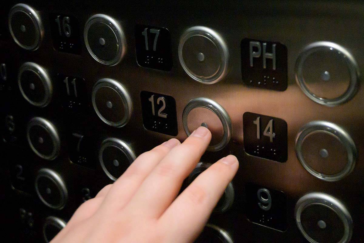 An elevator button panel is shown in Toronto on Thursday, Nov. 29, 2018. THE CANADIAN PRESS/Kat McCallum