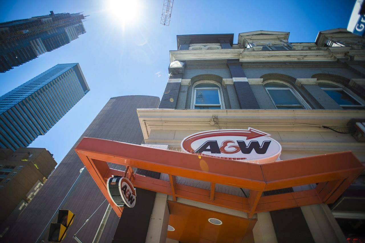 A&W Food Services of Canada Inc. says it’s launching an exchangeable and reusable cup program across the country in a bid to reduce waste. An A&W Restaurant in Toronto is photographed on Monday, July 9, 2018. THE CANADIAN PRESS/ Tijana Martin