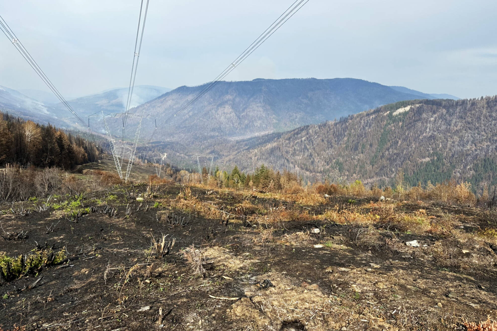 On Aug. 17, BC Wildfire Service conducted a planned aerial ignition along a power line southeast of the Lower East Adams Lake wildfire to prevent the fire’s spread to North Shuswap communities. (Jim Cooperman photo)