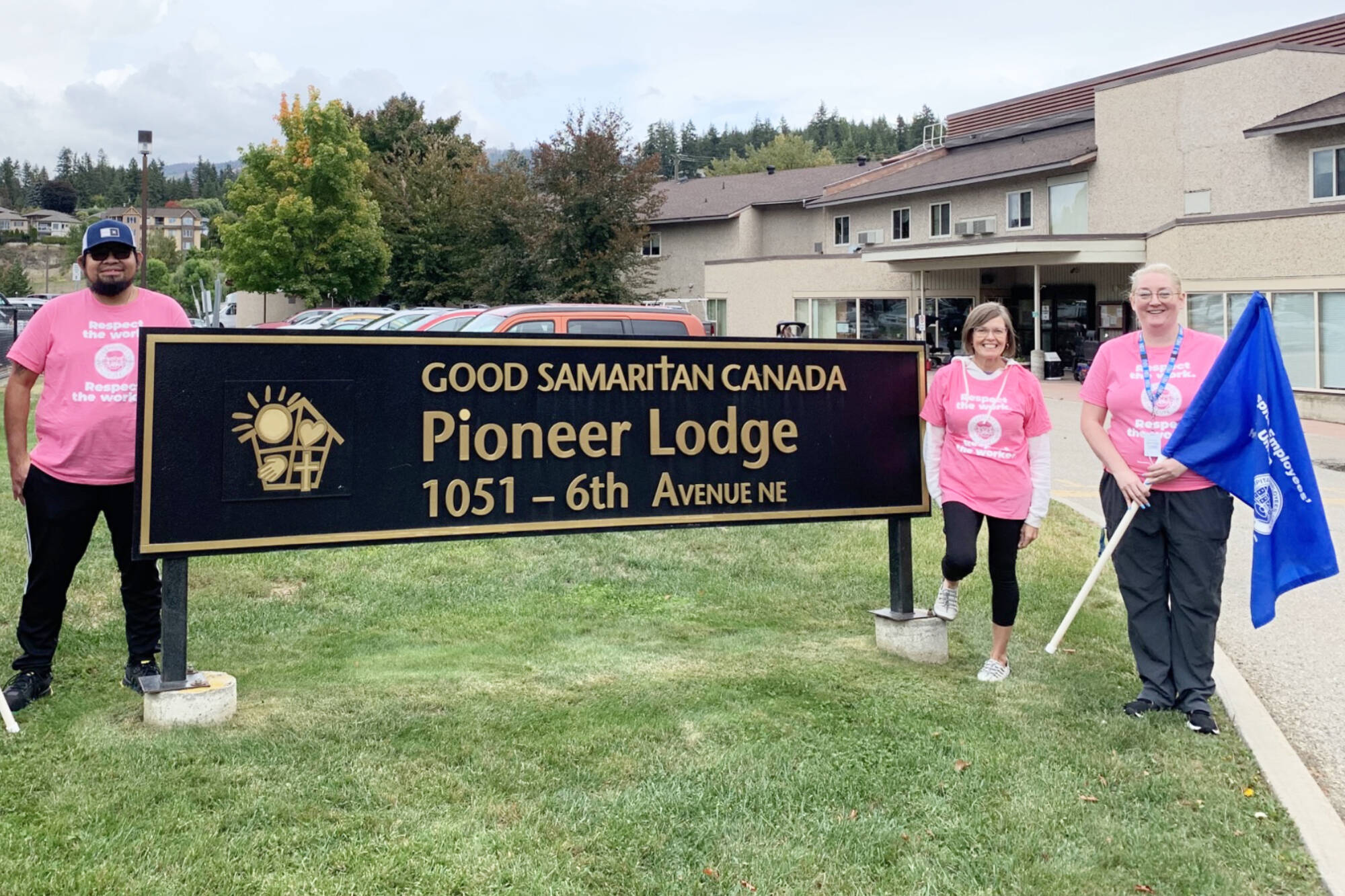 Hospital Employee’s Union members at two Good Samaritan Canada facilities in B.C., including Pioneer Lodge in Salmon Arm, will be taking part in a six-hour walkout on Friday, Oct. 20, 2023. The job action is in response to contract negotiations that the union says have been ongoing for the past two years. (Health Care Workers of Good Samaritan/Facebook photo)