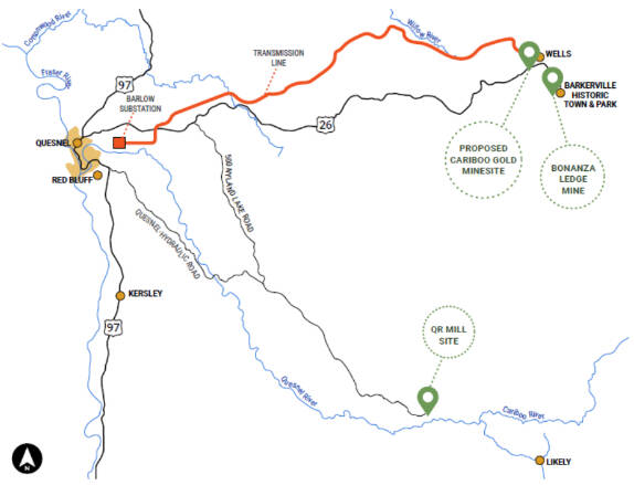 Cariboo Gold Project regional map