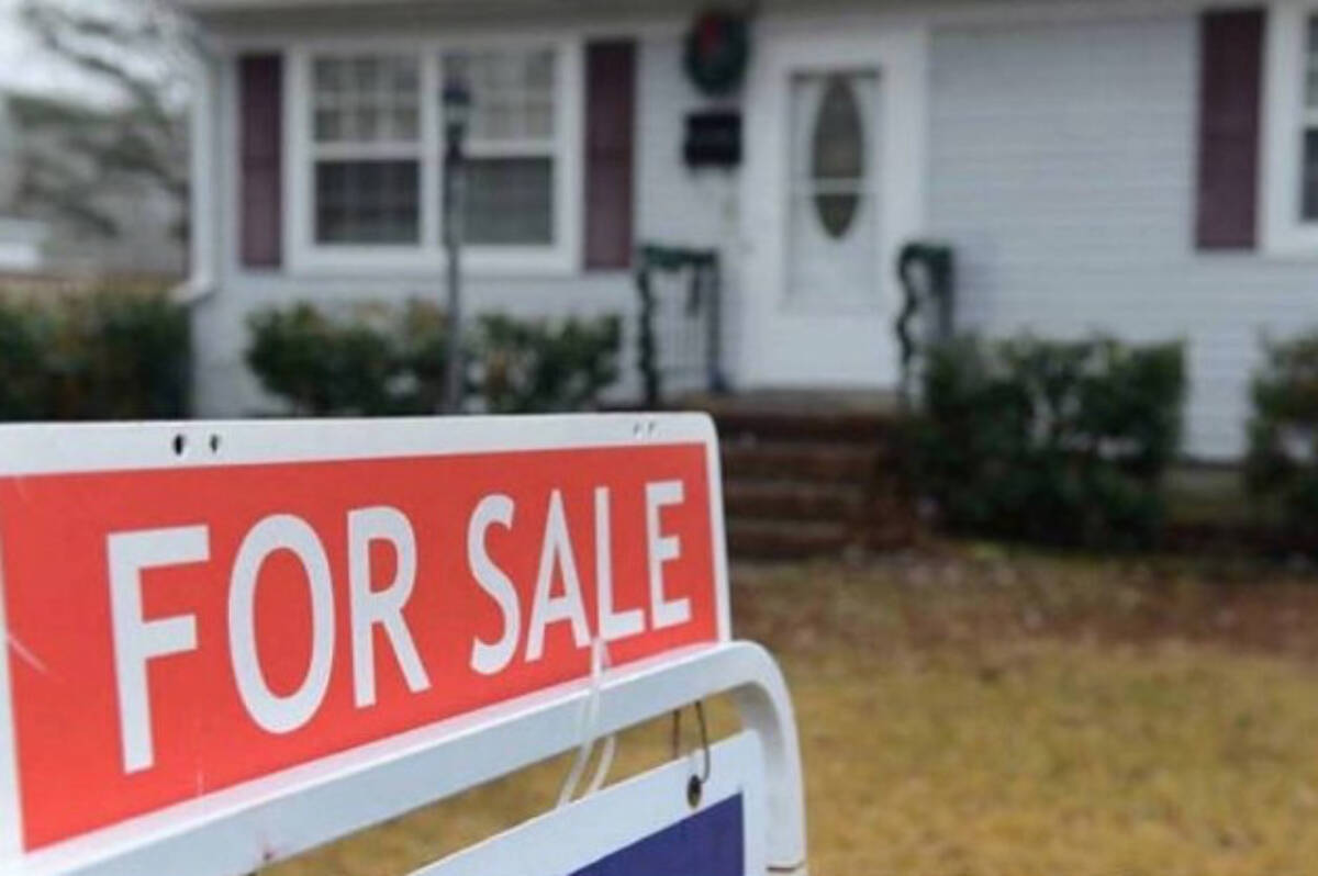 For sale sign in front of a residential house (collected /Lakes District News)