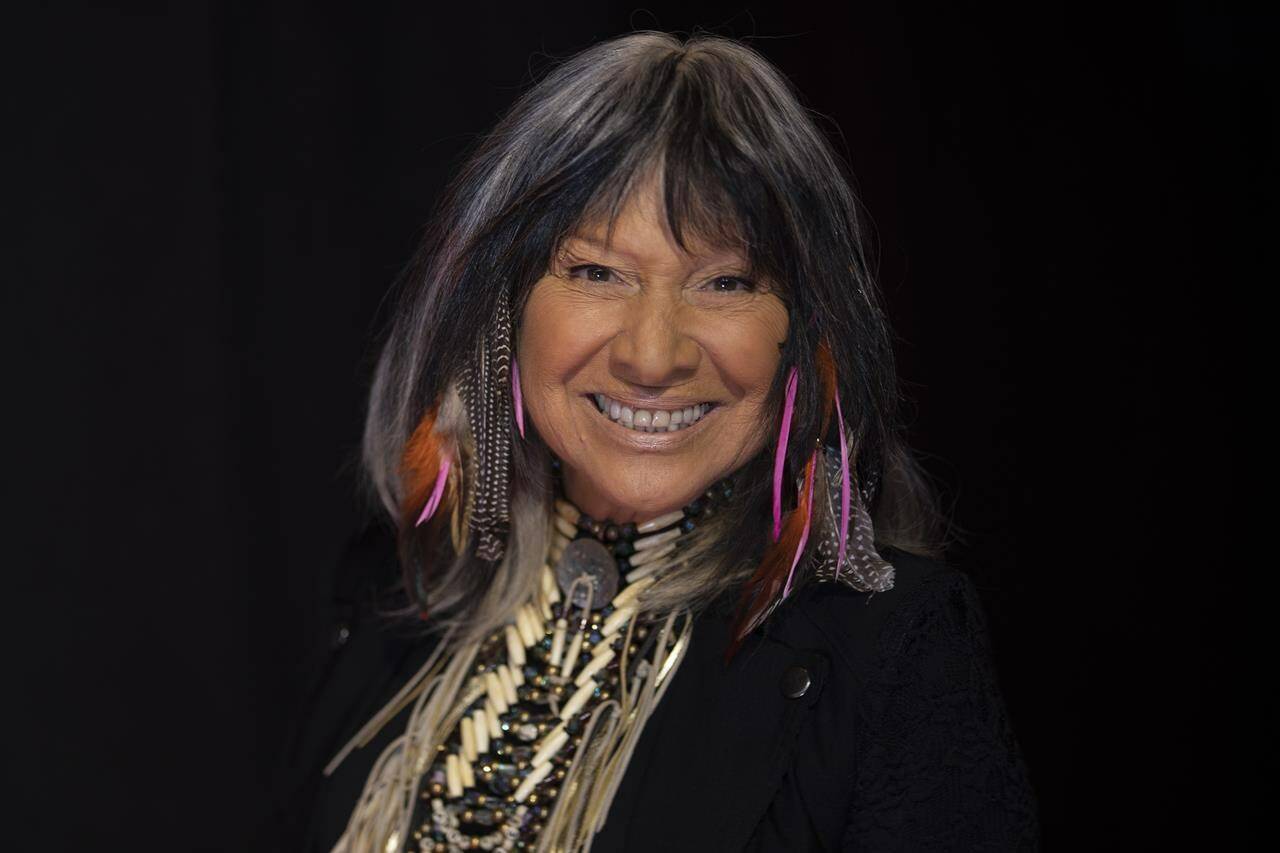 Buffy-Sainte Marie arrives to the Toronto International Film Festival’s Tribute Award, in Toronto, Sunday, Sept. 11, 2022. Sainte-Marie, a musician known for decades of Indigenous activism, says she’s always been honest that she doesn’t know the identity of her birth parents ahead of a CBC report that’s expected to question the icon’s First Nations ancestry. THE CANADIAN PRESS/Chris Young