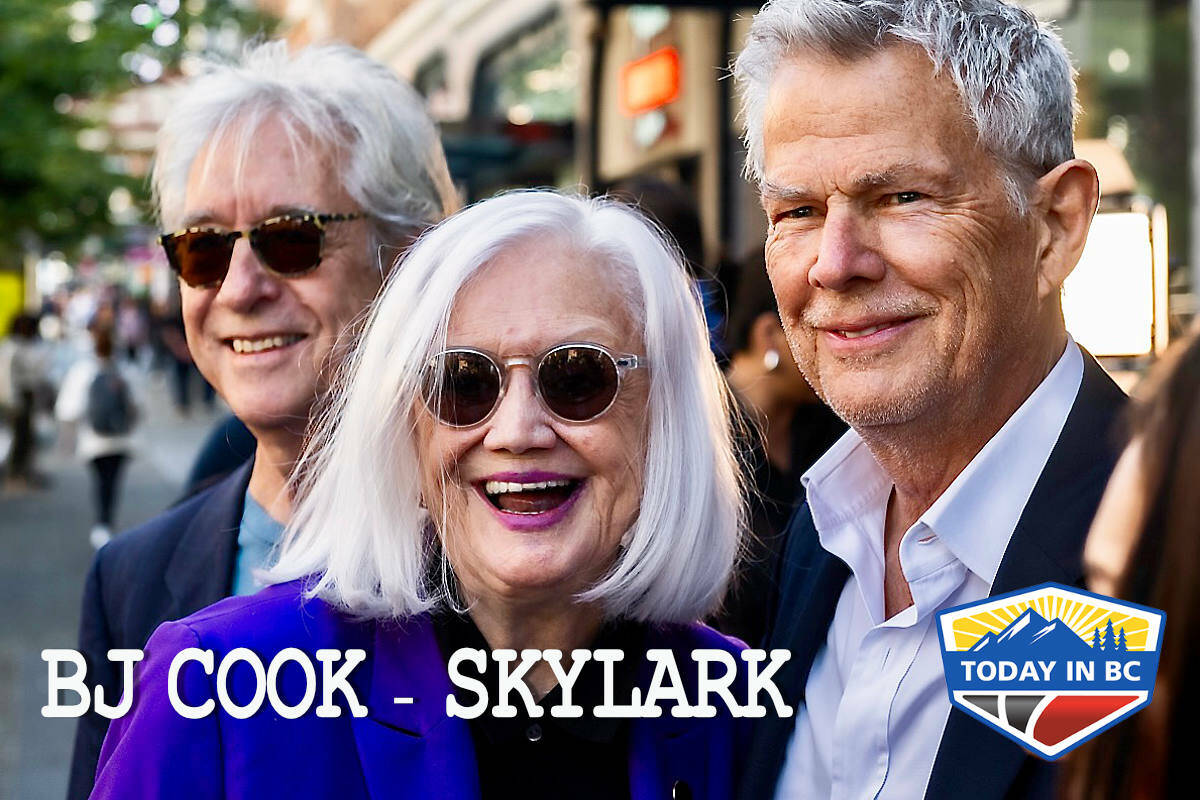 Skylark members B. J. Cook and David Foster were presented with a star on the BC Entertainment Hall of Fame’s StarWalk. (Quinn Bender photo)