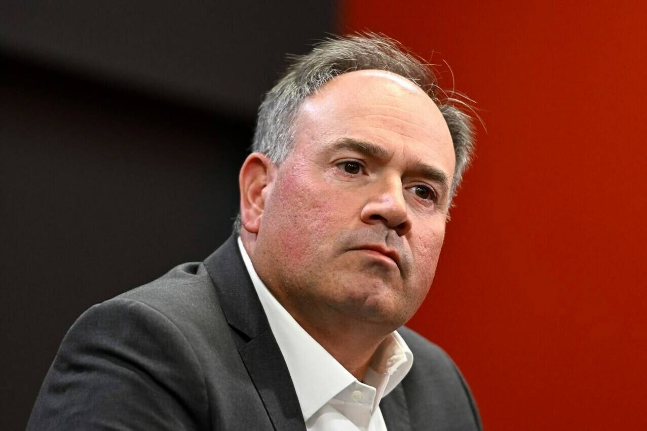 Ottawa Senators general manager Pierre Dorion participates in a news conference as the team begins its training camp, in Ottawa, Wednesday, Sept. 21, 2022. THE CANADIAN PRESS/Justin Tang