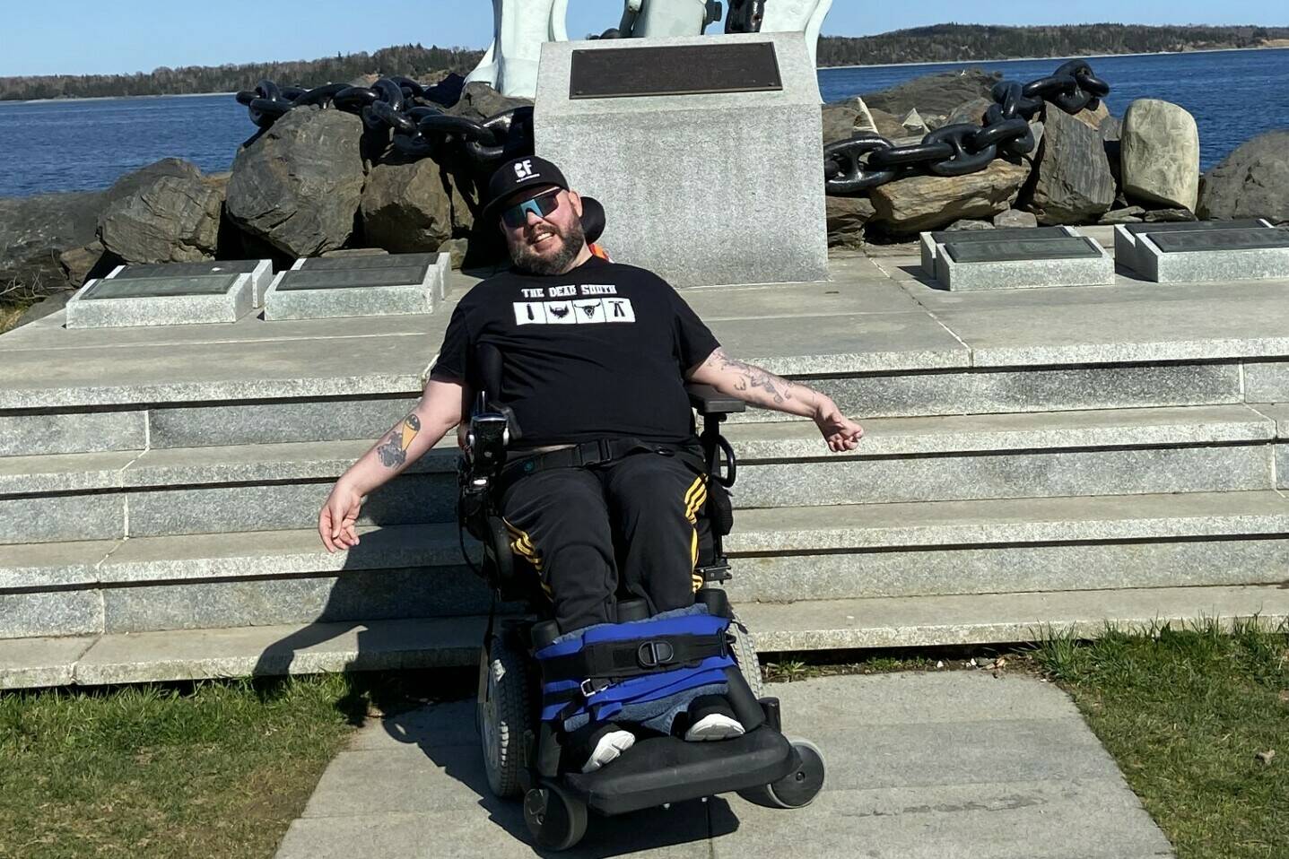 White Rock resident Ryan Lachance – shown here in Halifax – is also a comedian who travels for his shows. He says Air Canada crew dropped him on his last 2 flights. (Contributed photo)