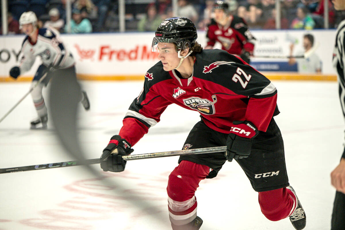 Vancouver Giants lost 4-1 to the Tri-City Americans in Kennewick, Wash. on Wednesday night. (John Keller/Special to Langley Advance Times)