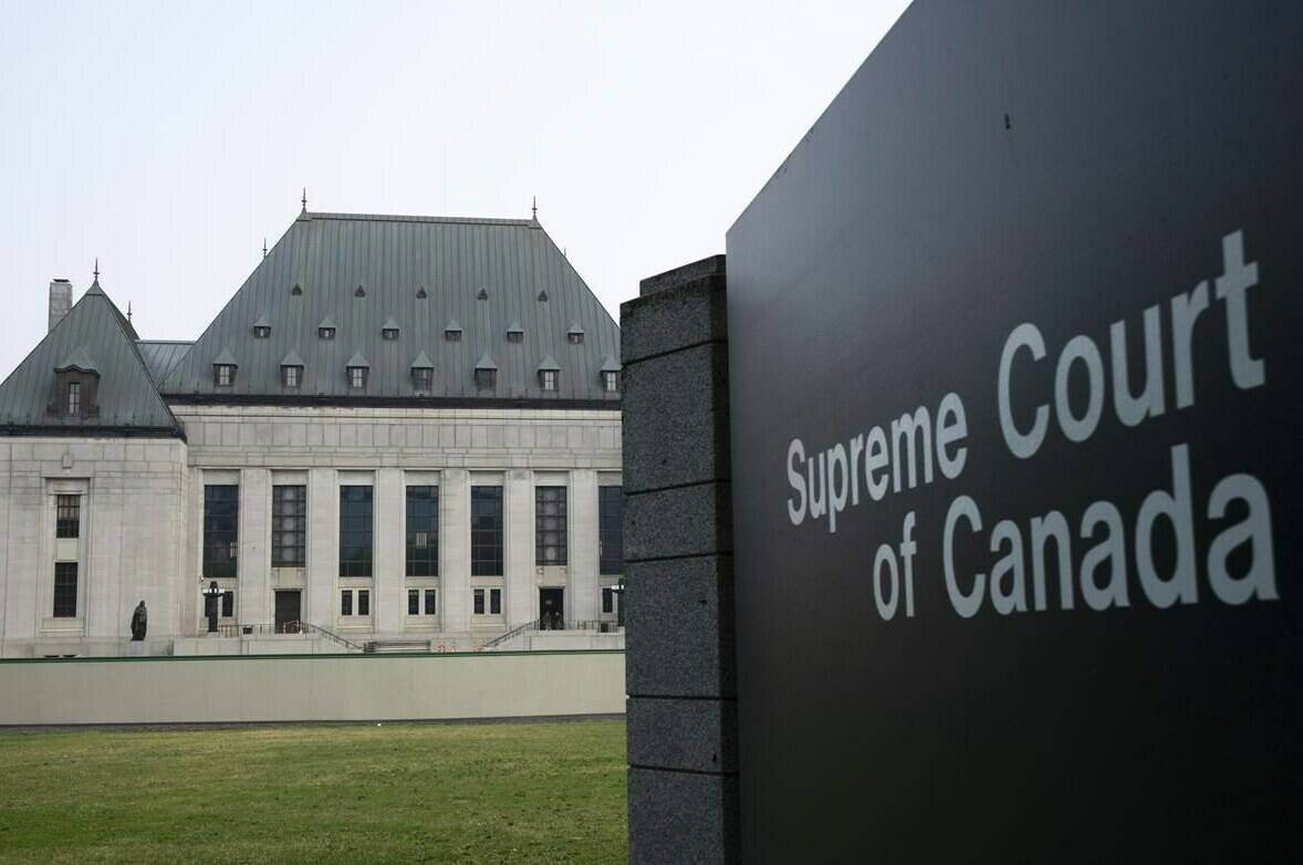 The Supreme Court of Canada is seen, Friday, June 16, 2023 in Ottawa. Canada’s top court has ruled that applying mandatory minimum sentences to the offence of child luring is unconstitutional. THE CANADIAN PRESS/Adrian Wyld