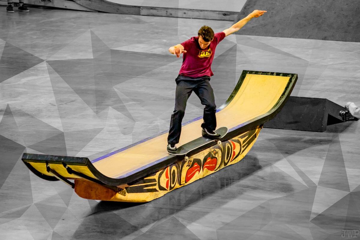 Ryan Lepore in “The Ultimate Canoe” at 7 Gen Skate Festival in 2022. (Contributed photo: JWPhotoworks)