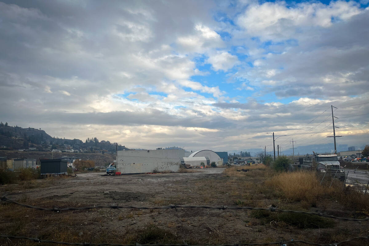 The intersection of Crowley Ave. and Weddell Pl. in Kelowna will be the site of a new tiny home village. (Jacqueline Gelineau/Capital News)