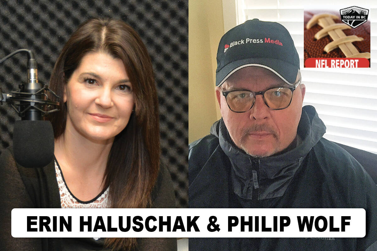 Black Press NFL expert Erin Haluschak and PQB News/VI Free Daily editor Philip Wolf. (File photo)