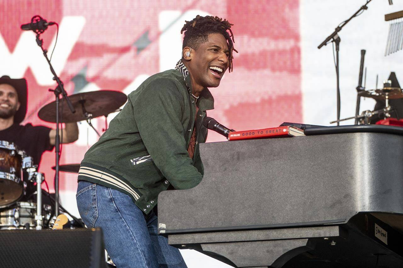 FILE - Jon Batiste performs during the Bourbon and Beyond Music Festival in Louisville, Ky., on Sept. 17, 2023. (Photo by Amy Harris/Invision/AP, File)