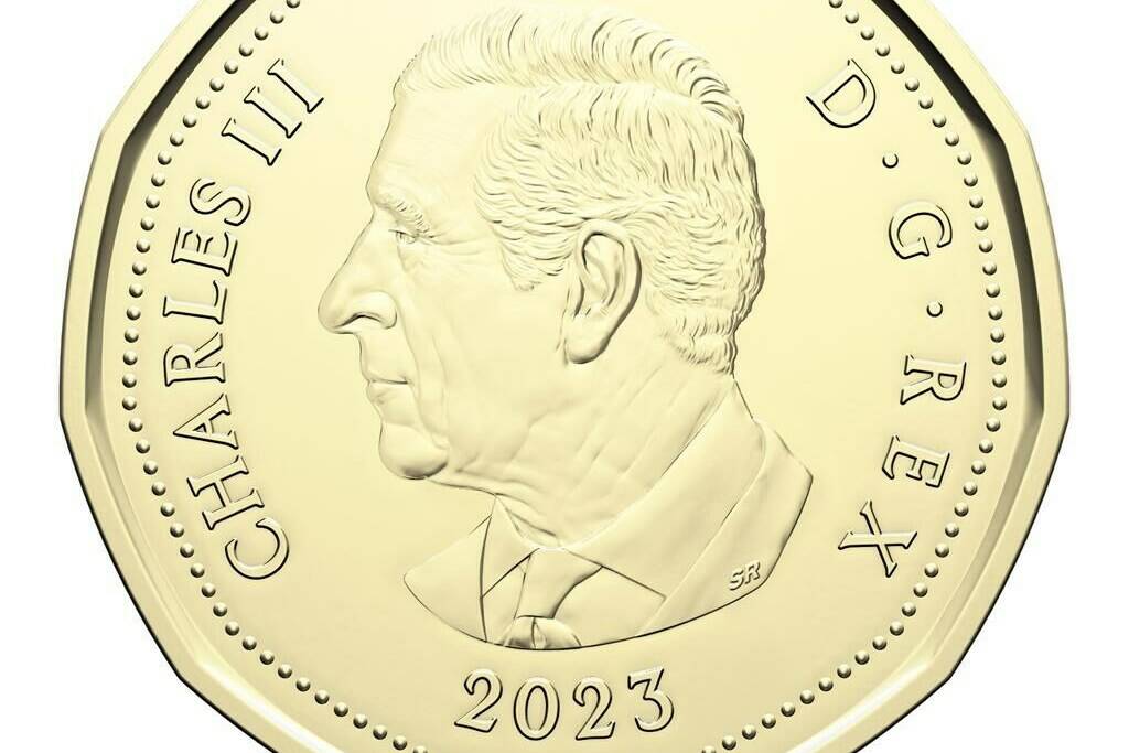 A likeness of King Charles is shown on a loonie in a handout photo. The Royal Canadian Mint will soon begin producing Canadian coins bearing the face of King Charles. THE CANADIAN PRESS/HO-Royal Canadian Mint **MANDATORY CREDIT**