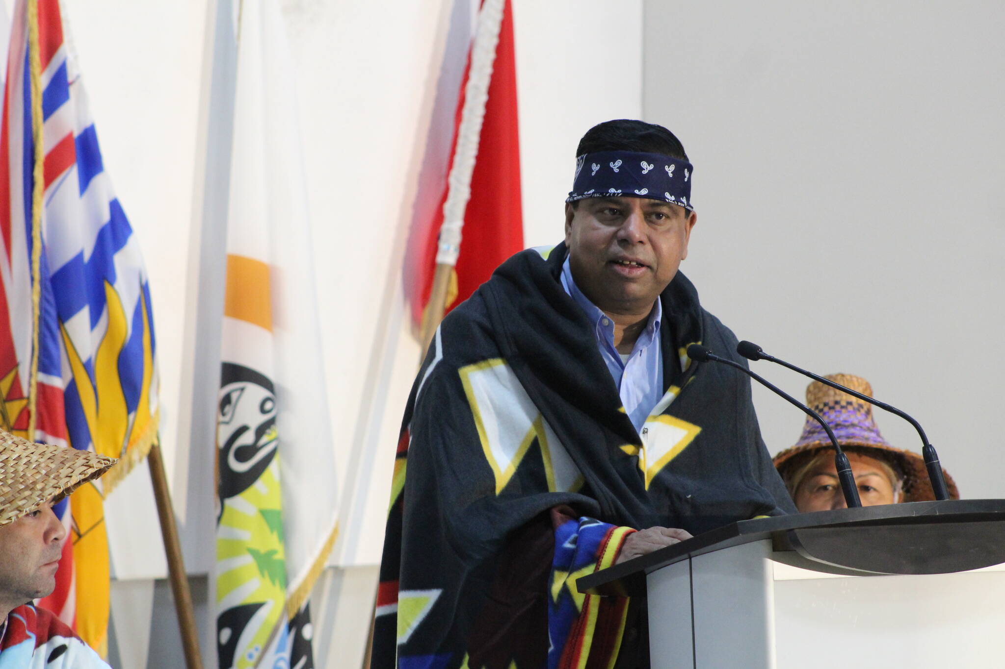 Canada’s Minister of Crown-Indigenous Relations, Gary Anandasangaree, visited Deroche on Tuesday (Nov. 14) for a signing ceremony related to Leq’á:mel First Nation’s specific claim settlement with the federal government. /Dillon White Photo