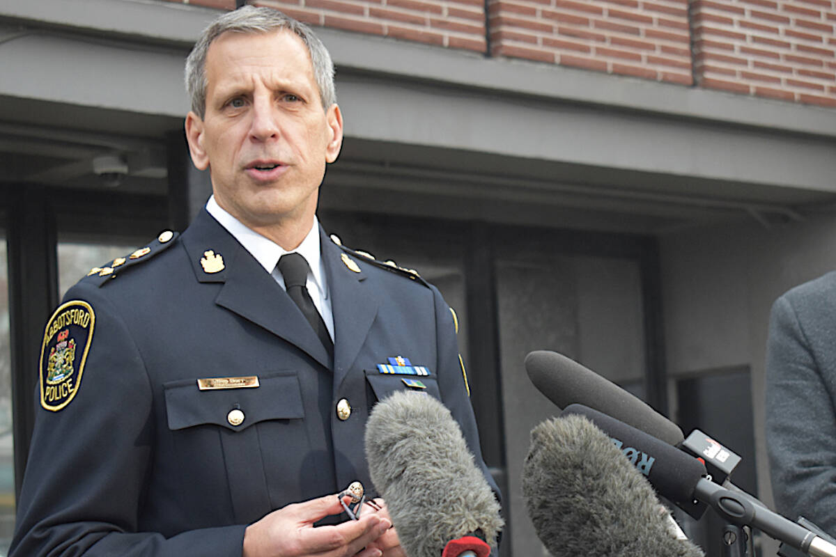 Former Abbotsford Police chief Mike Serr, pictured in 2022, has been appointed administrator of Surrey Police Board. (File photo: Ben Lypka/Black Press Media)