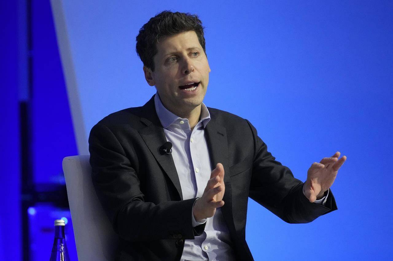 Sam Altman participates in a discussion during the Asia-Pacific Economic Cooperation (APEC) CEO Summit, Thursday, Nov. 16, 2023, in San Francisco. The board of ChatGPT-maker Open AI says it has pushed out Altman, its co-founder and CEO, and replaced him with an interim CEO(AP Photo/Eric Risberg, File)