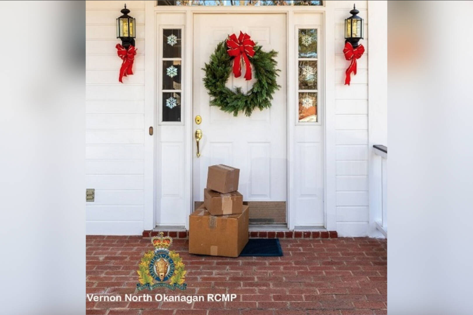 The Vernon North Okanagan RCMP offered tips for protecting delivered gifts this holiday season Wednesday, Nov. 22, 2023. (RCMP photo)