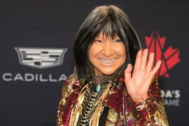 Award-winning singer-songwriter Buffy Sainte-Marie poses for a photograph on the red carpet for the 2022 Canada’s Walk of Fame Gala in Toronto, on Saturday, Dec.3, 2022. Sainte-Marie is pushing back on a report that questions her Indigenous heritage, maintaining she has never lied about her identity.THE CANADIAN PRESS/ Tijana Martin