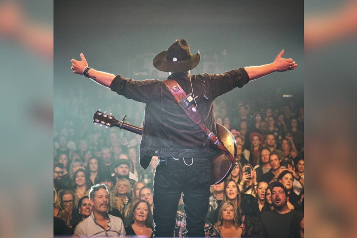 Canadian country singer Brett Kissel played at the Kelowna Community Theatre on. Nov. 24, 2023. (Facebook/Brett Kissel)